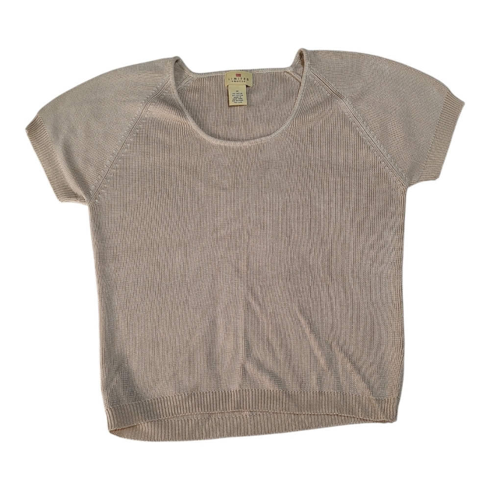 90s Limited America Gold Knit Short Sleeve Top Medium